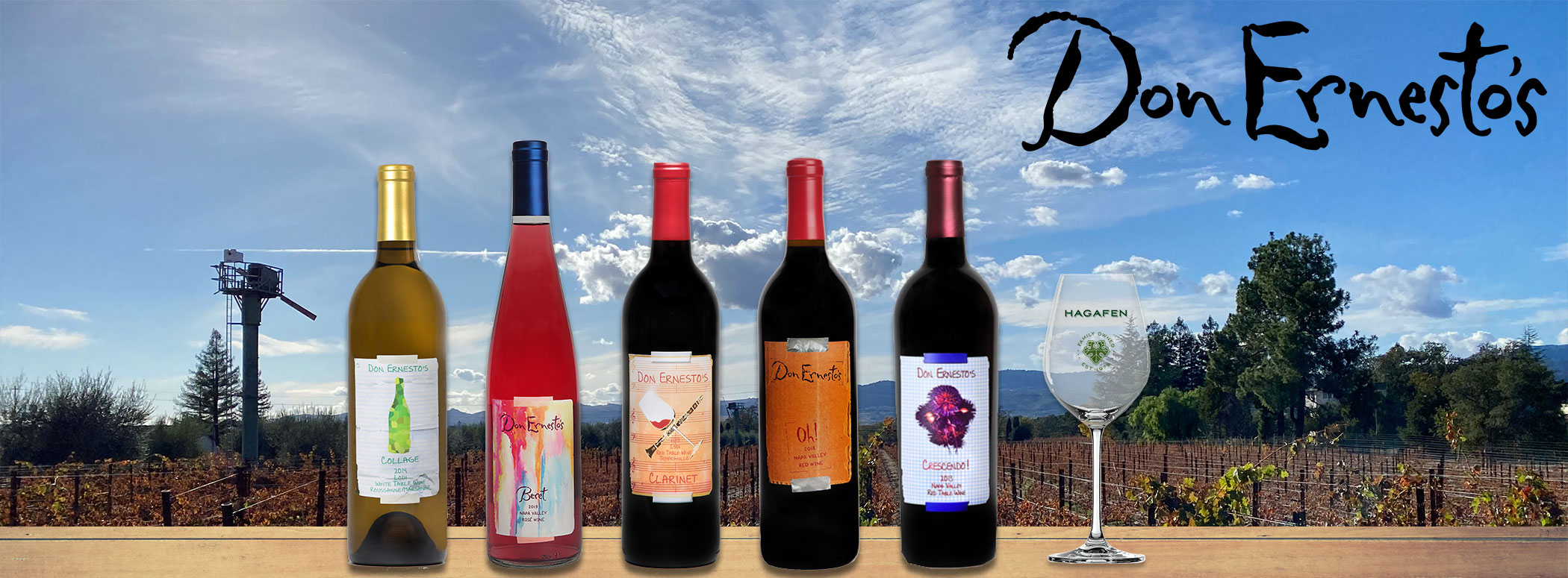 An attractive selection of Don Ernesto wine bottles 