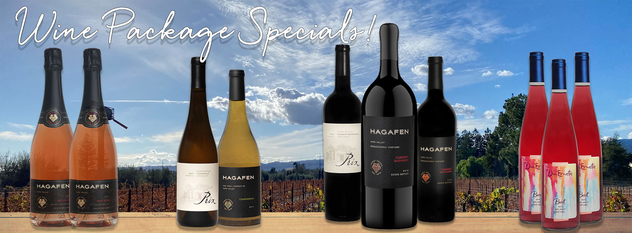 An attractive selection of hypothetical wine packages. 
